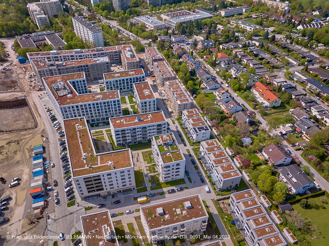 04.05.2023 - Luftbilder vom Alexisqaurtier und Pandion Verde in Neuperlach 04.05.2023 - Luftbilder vom Alexisqaurtier und Pandion Verde in Neuperlach
